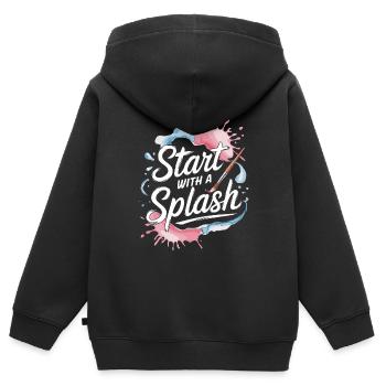 Passe-temps créatif pour les débutants dans le - Sweat Premium à capuche zippé enfant bio - noir - Dos - AI Model Kid Male (0cm)