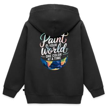 Passe-temps créatif pour les débutants dans le - Sweat Premium à capuche zippé enfant bio - noir - Dos - AI Model Kid Male (0cm)