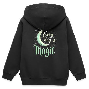 I'm pretty sure I'll have a - Kids Premium Organic Zip-up Hoodie - black - Back - AI Model Kid Male (0cm)