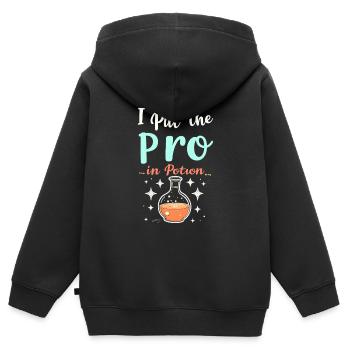 I'm pretty sure I'll have a - Kids Premium Organic Zip-up Hoodie - black - Back - AI Model Kid Male (0cm)
