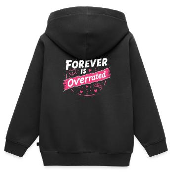 Grunge Valentine’s Day Dark Romance Edgy Love - Kinder Premium Organic Zip Hoodie - Schwarz - Hinten - AI Model Kid Male (0cm)
