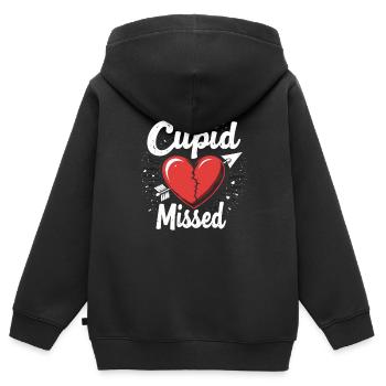 Grunge Valentine’s Day Dark Romance Edgy Love - Kinder Premium Organic Zip Hoodie - Schwarz - Hinten - AI Model Kid Male (0cm)