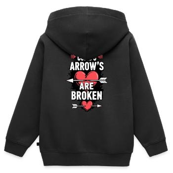 Grunge Valentine’s Day Dark Romance Edgy Love - Kinder Premium Organic Zip Hoodie - Schwarz - Hinten - AI Model Kid Male (0cm)