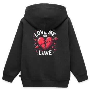 Grunge Valentine’s Day Dark Romance Edgy Love - Kinder Premium Organic Zip Hoodie - Schwarz - Hinten - AI Model Kid Male (0cm)
