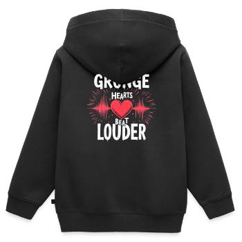 Grunge Valentine’s Day Dark Romance Edgy Love - Kinder Premium Organic Zip Hoodie - Schwarz - Hinten - AI Model Kid Male (0cm)