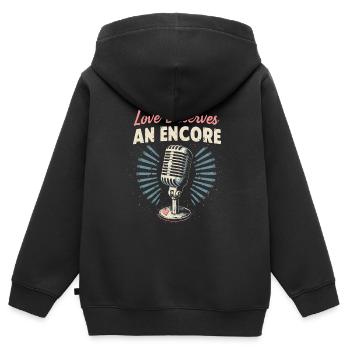 Grunge Valentine’s Day Dark Romance Edgy Love - Kinder Premium Organic Zip Hoodie - Schwarz - Hinten - AI Model Kid Male (0cm)