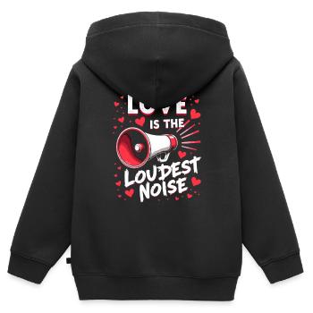 Grunge Valentine’s Day Dark Romance Edgy Love - Kinder Premium Organic Zip Hoodie - Schwarz - Hinten - AI Model Kid Male (0cm)