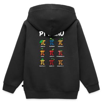 Pi Menu Découvrez Funny Pi Day Fruits - Sweat Premium à capuche zippé enfant bio - noir - Dos - AI Model Kid Male (0cm)