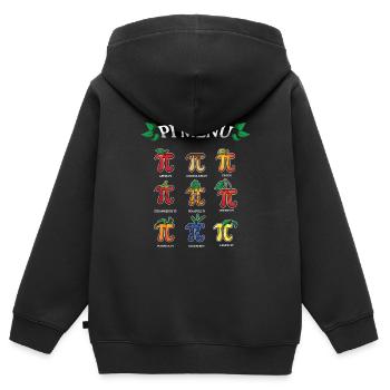 Pi Menu: Fruity Pi Day Ideas - Kids Premium Organic Zip-up Hoodie - black - Back - AI Model Kid Male (0cm)