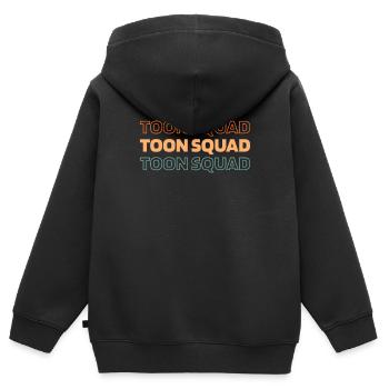 Huissier de Justice - Sweat Premium à capuche zippé enfant bio - noir - Dos - AI Model Kid Male (0cm)