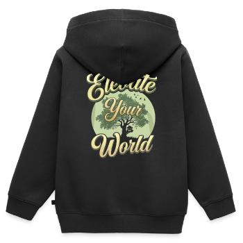 Baumhausbauer Diy-baumhausbau - Kinder Premium Organic Zip Hoodie - Schwarz - Hinten - AI Model Kid Male (0cm)
