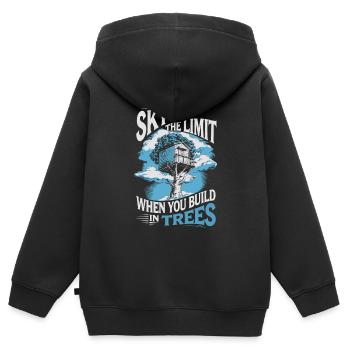 Baumhausbauer Diy-baumhausbau - Kinder Premium Organic Zip Hoodie - Schwarz - Hinten - AI Model Kid Male (0cm)