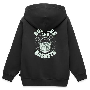 Unterwasser Korb Weben Skurrile Kunsthandwerk - Kinder Premium Organic Zip Hoodie - Schwarz - Hinten - AI Model Kid Male (0cm)