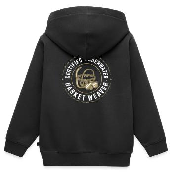 Unterwasser Korb Weben Skurrile Kunsthandwerk - Kinder Premium Organic Zip Hoodie - Schwarz - Hinten - AI Model Kid Male (0cm)