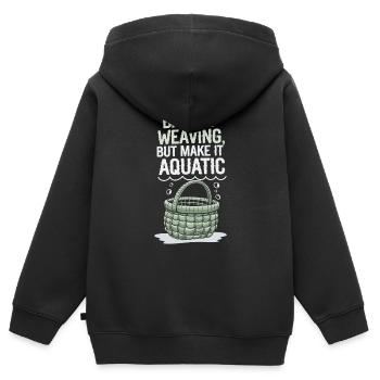 Unterwasser Korb Weben Skurrile Kunsthandwerk - Kinder Premium Organic Zip Hoodie - Schwarz - Hinten - AI Model Kid Male (0cm)