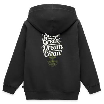 Adeptes de l’hygiène du sommeil, nuits reposantes, - Sweat Premium à capuche zippé enfant bio - noir - Dos - AI Model Kid Male (0cm)