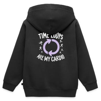 Zeitreise-enthusiast, Der Sich Für - Kinder Premium Organic Zip Hoodie - Schwarz - Hinten - AI Model Kid Male (0cm)