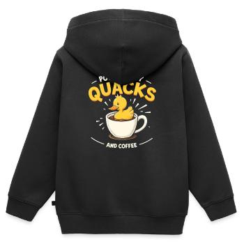 Nutztier-enten-enthusiasten Hinterhof-enten - Kinder Premium Organic Zip Hoodie - Schwarz - Hinten - AI Model Kid Male (0cm)