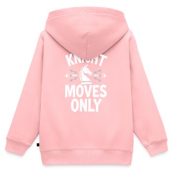 Échecs Tacticiens Stratégie Maîtres Tactique - Sweat Premium à capuche zippé enfant bio - rose - Dos - AI Model Kid Female (0cm)