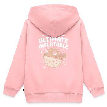 Puffer fish marine life enthusiast Quirky - Kids Premium Organic Zip-up Hoodie - rose - Back - AI Model Kid Female (0cm)