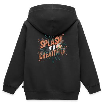 Passe-temps créatif pour les débutants dans le - Sweat Premium à capuche zippé enfant bio - noir - Dos - AI Model Kid Male (0cm)