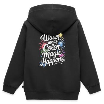 Passe-temps créatif pour les débutants dans le - Sweat Premium à capuche zippé enfant bio - noir - Dos - AI Model Kid Male (0cm)