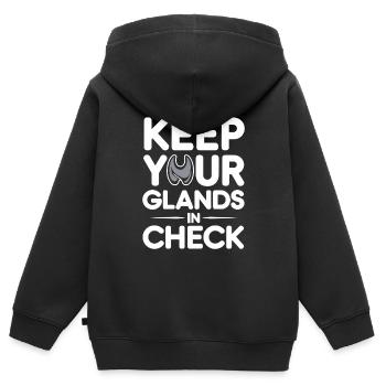 Science médicale pour l’endocrinologie - Sweat Premium à capuche zippé enfant bio - noir - Dos - AI Model Kid Male (0cm)