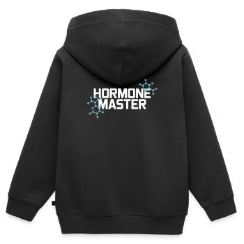 Science médicale pour l’endocrinologie - Sweat Premium à capuche zippé enfant bio - noir - Dos - AI Model Kid Male (0cm)