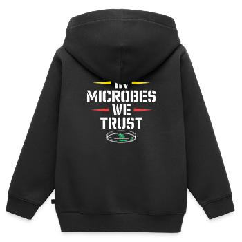 Passionné de microscope Technicien de laboratoire Science - Sweat Premium à capuche zippé enfant bio - noir - Dos - AI Model Kid Male (0cm)