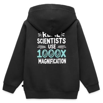 Passionné de microscope Technicien de laboratoire Science - Sweat Premium à capuche zippé enfant bio - noir - Dos - AI Model Kid Male (0cm)