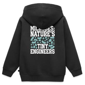 Passionné de microscope Technicien de laboratoire Science - Sweat Premium à capuche zippé enfant bio - noir - Dos - AI Model Kid Male (0cm)