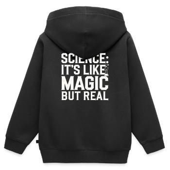 Passionné de microscope Technicien de laboratoire Science - Sweat Premium à capuche zippé enfant bio - noir - Dos - AI Model Kid Male (0cm)