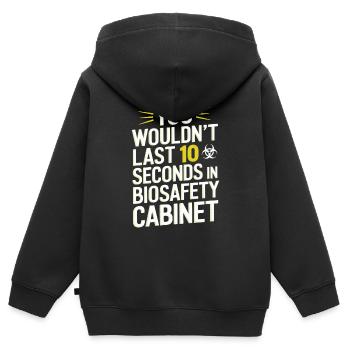 Passionné de microscope Technicien de laboratoire Science - Sweat Premium à capuche zippé enfant bio - noir - Dos - AI Model Kid Male (0cm)