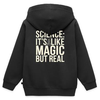Passionné de microscope Technicien de laboratoire Science - Sweat Premium à capuche zippé enfant bio - noir - Dos - AI Model Kid Male (0cm)