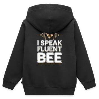 Spécialiste de l’élimination des abeilles Sauvetage en essaim vivant - Sweat Premium à capuche zippé enfant bio - noir - Dos - AI Model Kid Male (0cm)