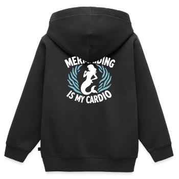 Passionné de microscope Technicien de laboratoire Science - Sweat Premium à capuche zippé enfant bio - noir - Dos - AI Model Kid Male (0cm)