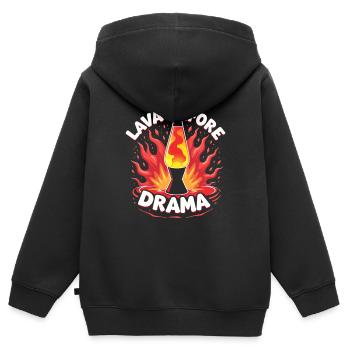 Lava Lamp Retro Aesthetic Psychedelic - Kids Premium Organic Zip-up Hoodie - black - Back - AI Model Kid Male (0cm)