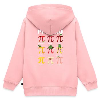 Pi Menu Fruit Pi Day Fun Math Art - Sweat Premium à capuche zippé enfant bio - rose - Dos - AI Model Kid Female (0cm)
