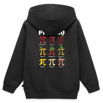 Pi Menu Fruit Pi Day Fun Math Art - Sweat Premium à capuche zippé enfant bio - noir - Dos - AI Model Kid Male (0cm)