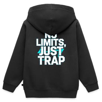 Music Produzent 808 Bass Hip-hop Beatmaker - Kinder Premium Organic Zip Hoodie - Schwarz - Hinten - AI Model Kid Male (0cm)