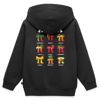 Pi Menu Fruit Friends Pi Day Fun - Kids Premium Organic Zip-up Hoodie - black - Back - AI Model Kid Male (0cm)