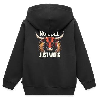 Bovins Éleveur Éleveur Éleveur Éleveur Mode de vie - Sweat Premium à capuche zippé enfant bio - noir - Dos - AI Model Kid Male (0cm)