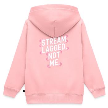 Gaming Streamer Live-streaming Gamer Inhalte - Kinder Premium Organic Zip Hoodie - Rosa - Hinten - AI Model Kid Female (0cm)