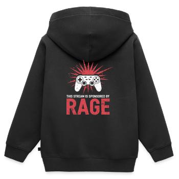 Gaming Streamer Live-streaming Gamer Inhalte - Kinder Premium Organic Zip Hoodie - Schwarz - Hinten - AI Model Kid Male (0cm)