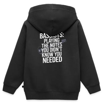 Bass Gitarrist Musiker Gear Funk Rock Jazz - Kinder Premium Organic Zip Hoodie - Schwarz - Hinten - AI Model Kid Male (0cm)