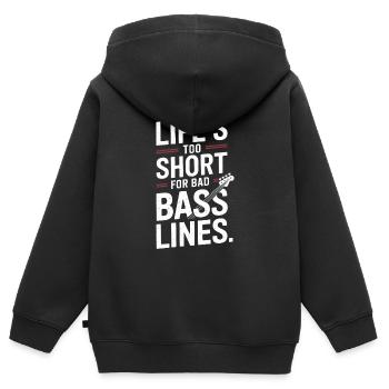 Bass Gitarrist Musiker Gear Funk Rock Jazz - Kinder Premium Organic Zip Hoodie - Schwarz - Hinten - AI Model Kid Male (0cm)