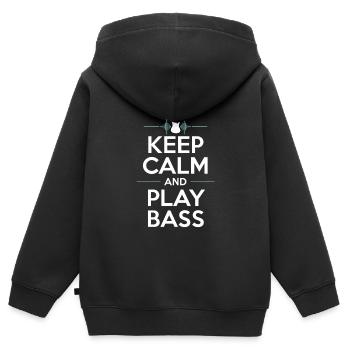 Bass Gitarrist Musiker Gear Funk Rock Jazz - Kinder Premium Organic Zip Hoodie - Schwarz - Hinten - AI Model Kid Male (0cm)