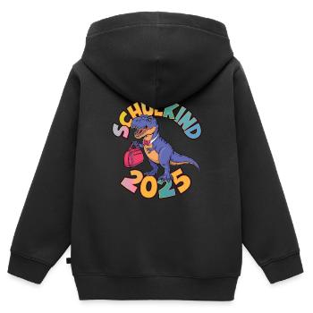 Schulkind 2025 Einschulung Schulanfang - Kinder Premium Organic Zip Hoodie - Schwarz - Hinten - AI Model Kid Male (0cm)
