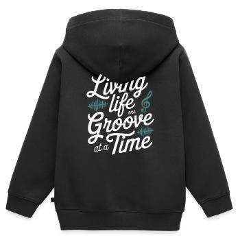 Bass Gitarrist Musiker Gear Funk Rock Jazz - Kinder Premium Organic Zip Hoodie - Schwarz - Hinten - AI Model Kid Male (0cm)