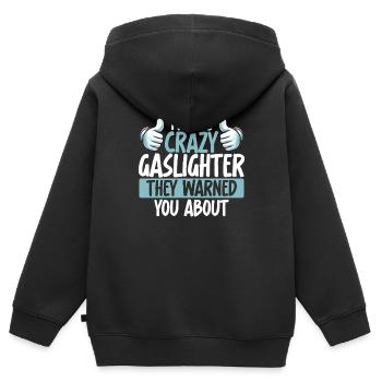 Allume-gaz - Sweat Premium à capuche zippé enfant bio - noir - Dos - AI Model Kid Male (0cm)